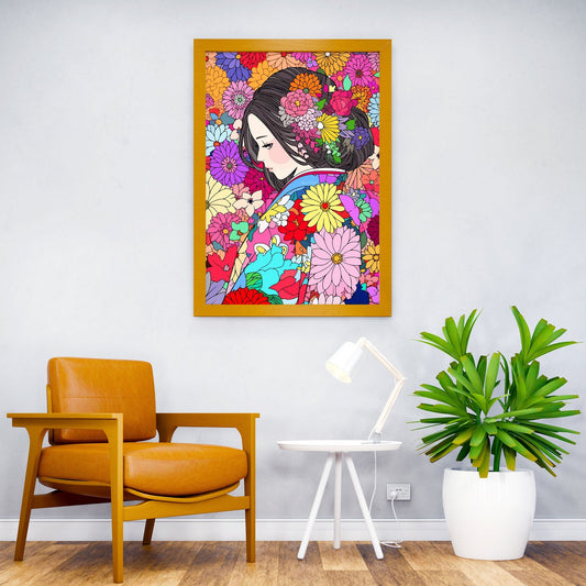 Kimono Ukiyoe Japanese Art Asian Style Poster | Wall Art for Home & Office | High-Quality Print - High-Quality Visual Display