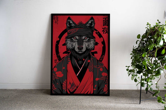 Kimono Wolf Asian Style Poster | Wall Art for Home & Office | High-Quality Print - High-Quality Visual Display