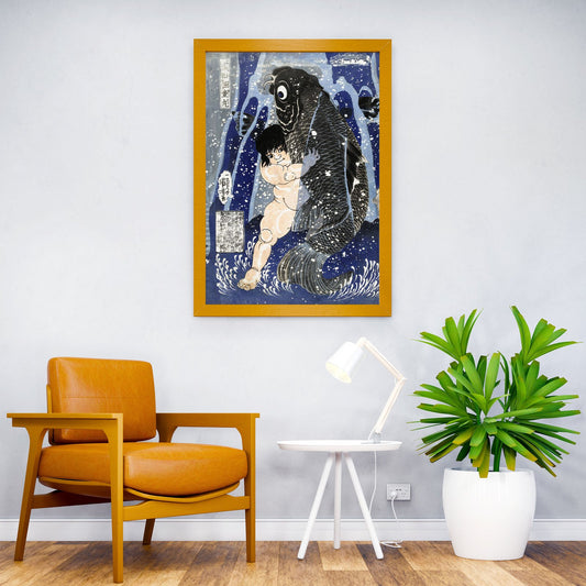 Kintaro struggling Asian Style Poster | Wall Art for Home & Office | High-Quality Print - High-Quality Visual Display