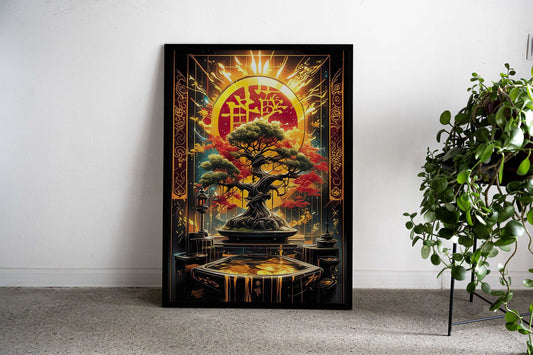 Kintsugi Asian Bonsai Asian Style Poster | Wall Art for Home & Office | High-Quality Print - High-Quality Visual Display