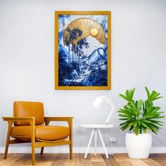 Kintsugi Bamboo Haven Art Asian Style Poster | Wall Art for Home & Office | High-Quality Print - High-Quality Visual Display