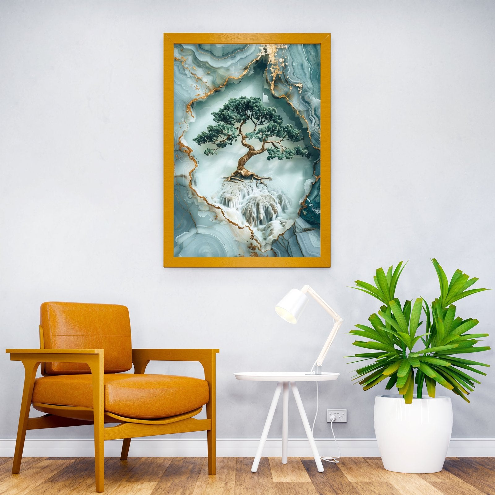 Kintsugi Bonsai Waterfall Asian Style Poster | Wall Art for Home & Office | High-Quality Print - High-Quality Visual Display