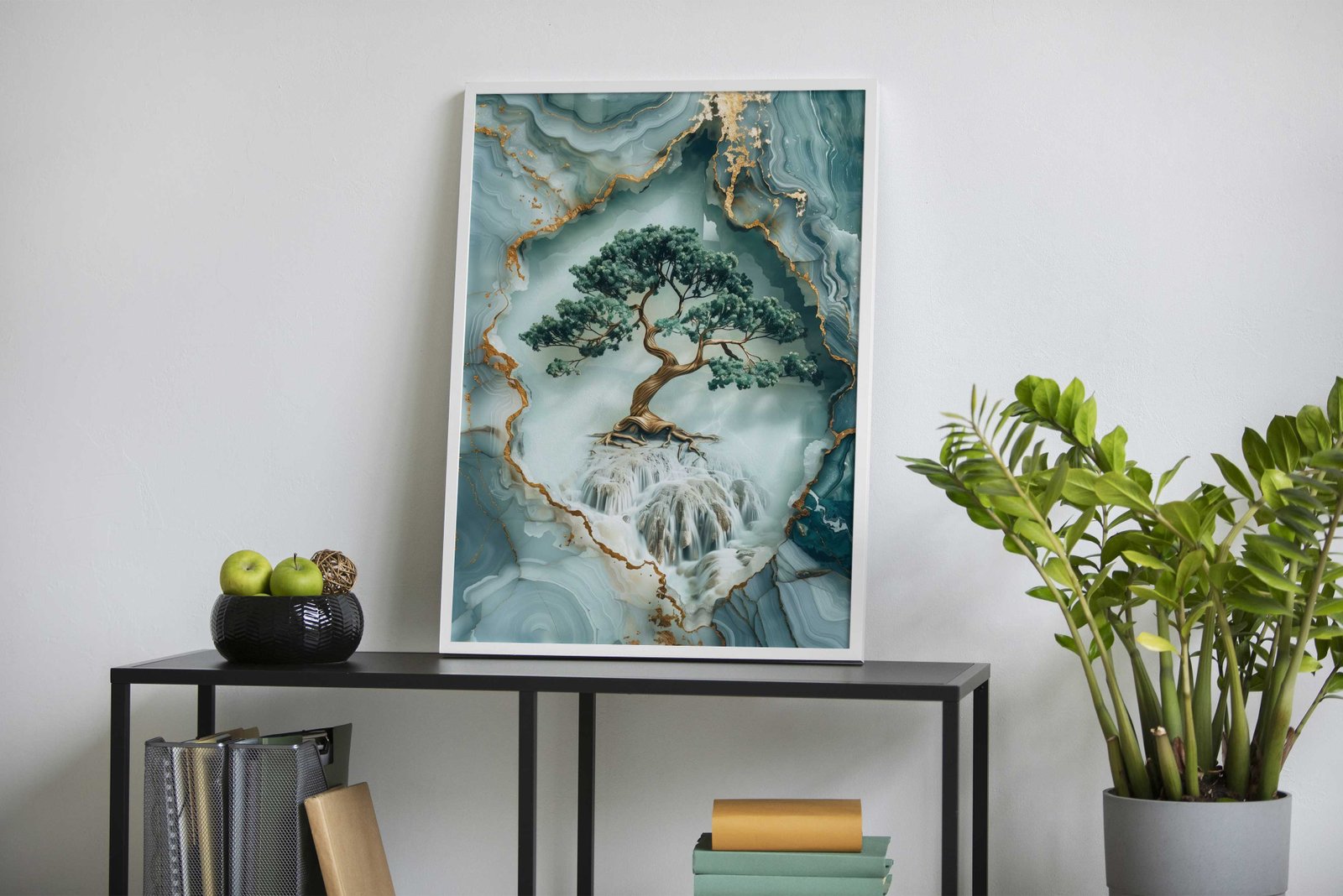 Kintsugi Bonsai Waterfall Asian Style Poster | Wall Art for Home & Office | High-Quality Print - High-Quality Visual Display