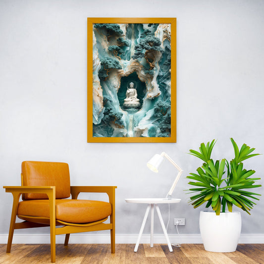 Kintsugi Buddha Pine Trees Asian Style Poster | Wall Art for Home & Office | High-Quality Print - High-Quality Visual Display