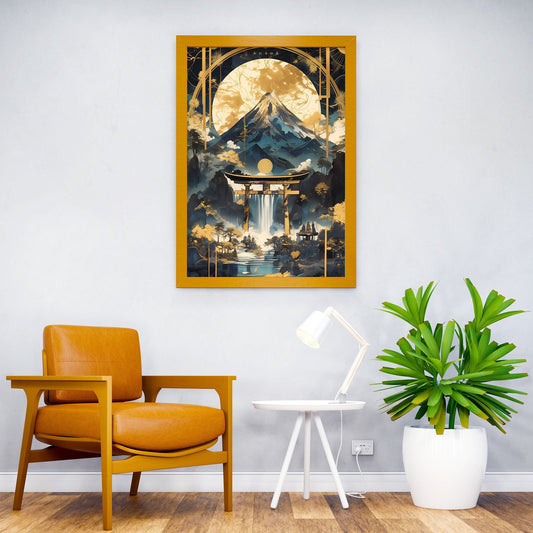 Kintsugi Gold Torri gate Asian Style Poster | Wall Art for Home & Office | High-Quality Print - High-Quality Visual Display