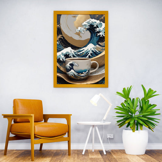 Kintsugi Great Wave Asian Style Poster | Wall Art for Home & Office | High-Quality Print - High-Quality Visual Display
