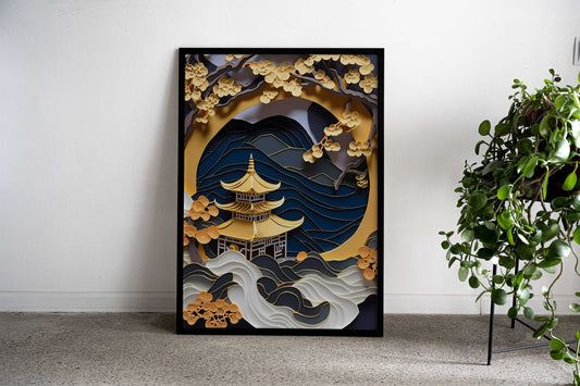 Kintsugi Japan gold Asian Style Poster | Wall Art for Home & Office | High-Quality Print - High-Quality Visual Display