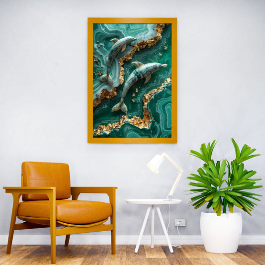 Kintsugi Lagoon Asian Style Poster | Wall Art for Home & Office | High-Quality Print - High-Quality Visual Display