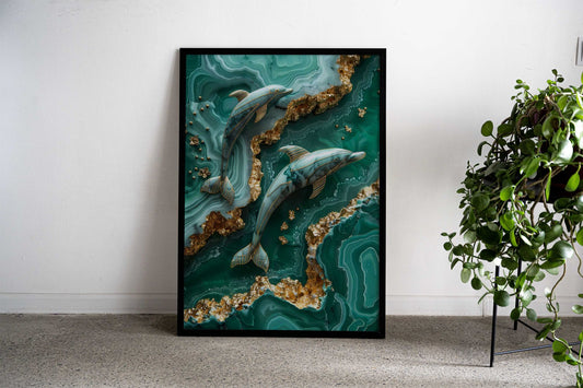 Kintsugi Lagoon Asian Style Poster | Wall Art for Home & Office | High-Quality Print - High-Quality Visual Display