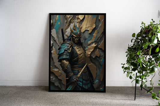 Kintsugi Samurai Warrior Asian Style Poster | Wall Art for Home & Office | High-Quality Print - High-Quality Visual Display