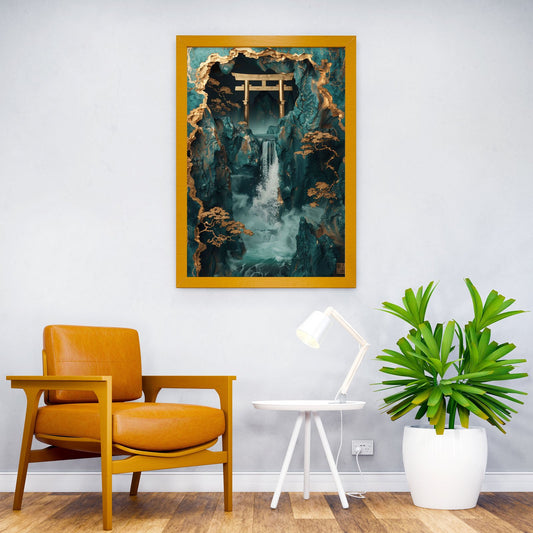 Kintsugi Torii Gate Asian Style Poster | Wall Art for Home & Office | High-Quality Print - High-Quality Visual Display
