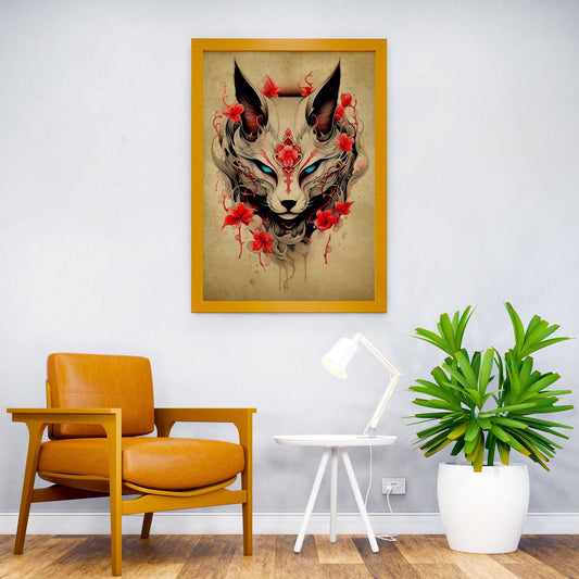 Kitsune Fox No10 Asian Style Poster | Wall Art for Home & Office | High-Quality Print - High-Quality Visual Display