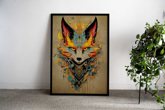 Kitsune Fox No11 Asian Style Poster | Wall Art for Home & Office | High-Quality Print - High-Quality Visual Display