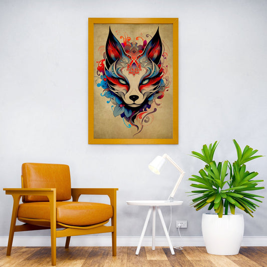 Kitsune Fox No5 Asian Style Poster | Wall Art for Home & Office | High-Quality Print - High-Quality Visual Display