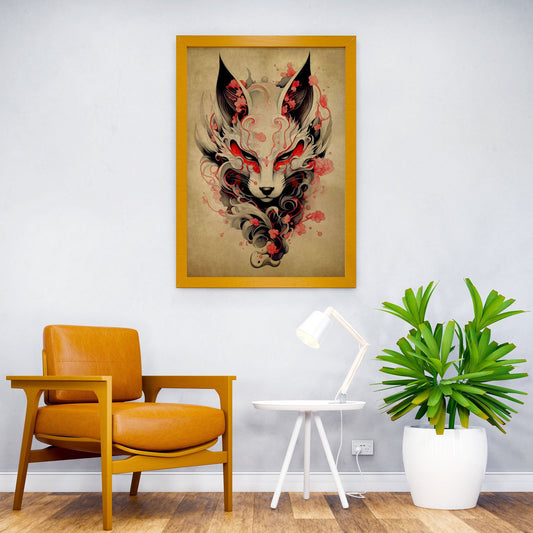 Kitsune Fox No8 Asian Style Poster | Wall Art for Home & Office | High-Quality Print - High-Quality Visual Display
