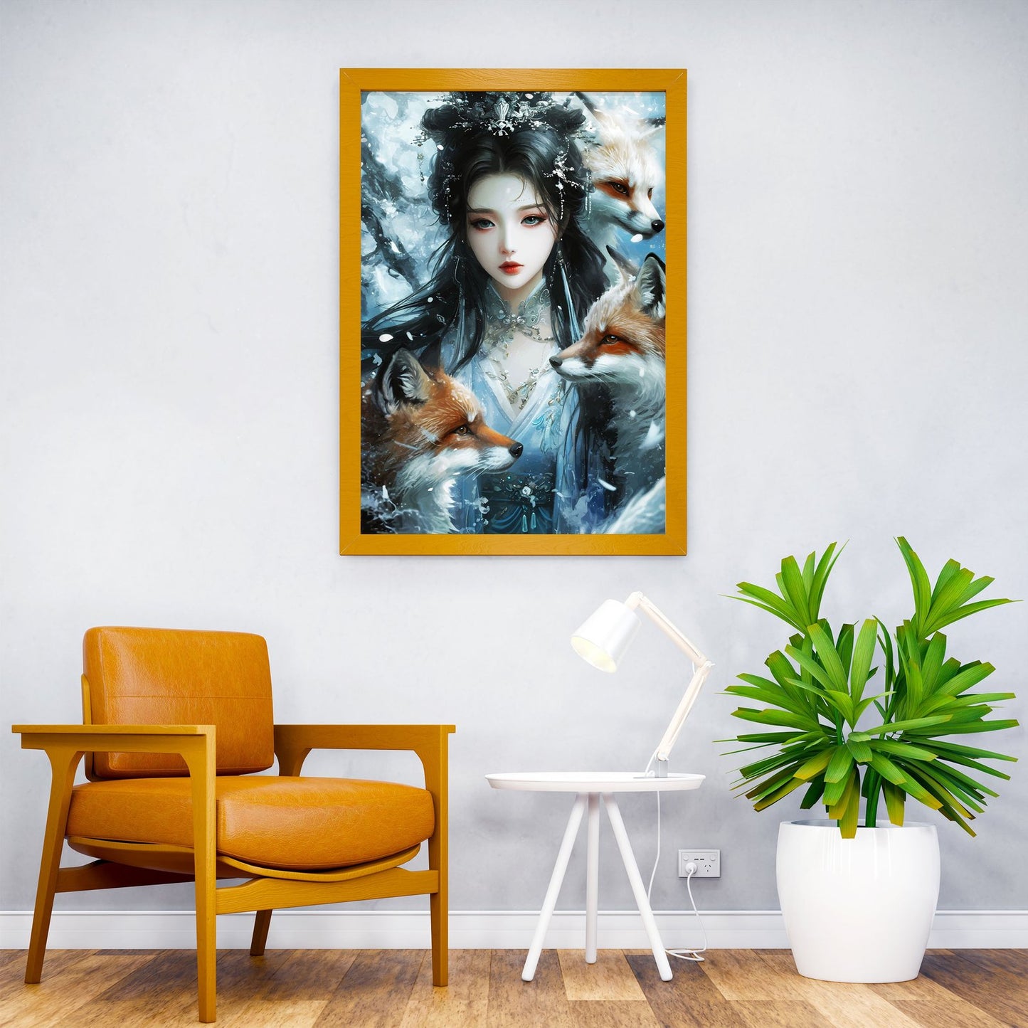 Kitsune Girl Asian Style Poster | Wall Art for Home & Office | High-Quality Print