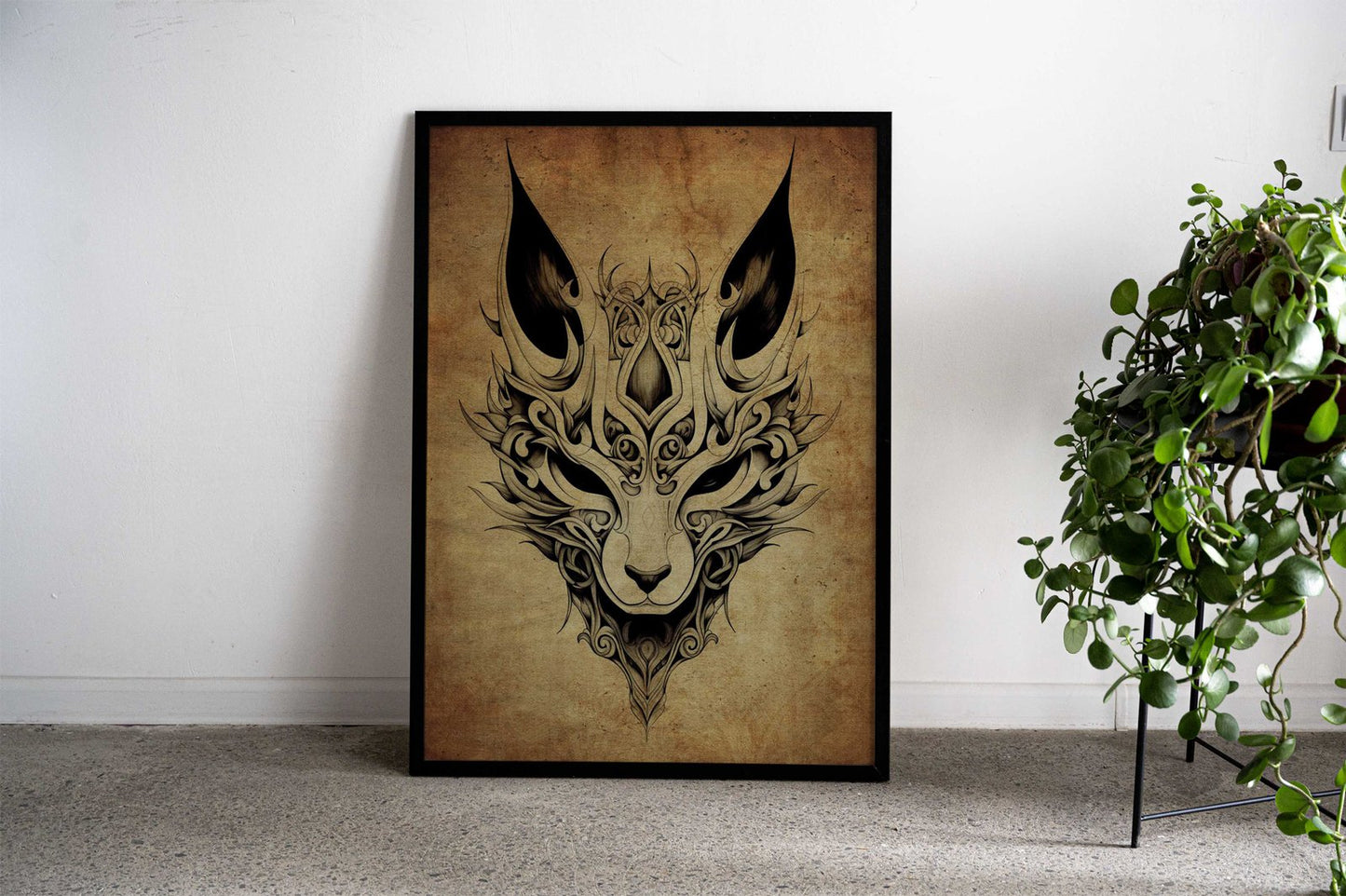 Kitsune Mask Rust No2 Asian Style Poster | Wall Art for Home & Office | High-Quality Print - High-Quality Visual Display