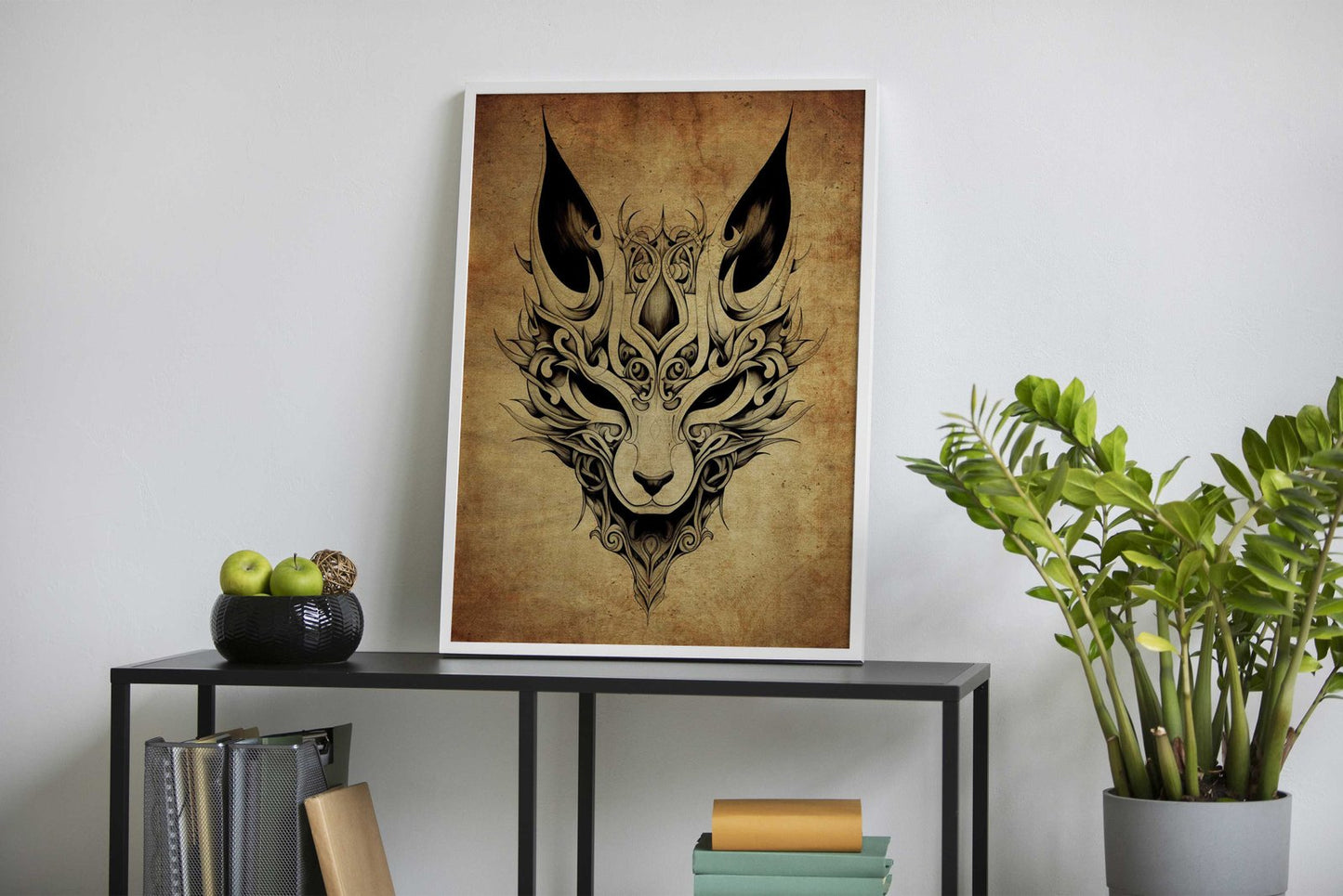 Kitsune Mask Rust No2 Asian Style Poster | Wall Art for Home & Office | High-Quality Print - High-Quality Visual Display