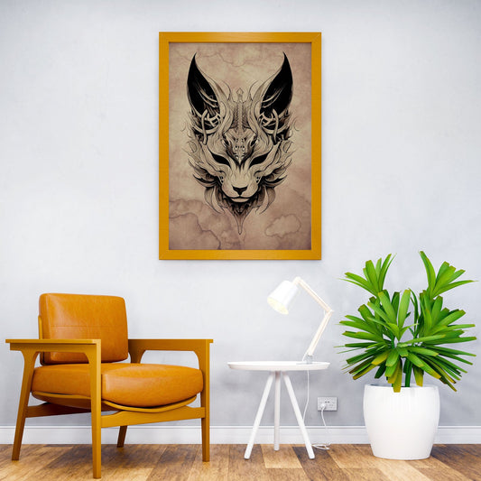 Kitsune Mask Stained No2 Asian Style Poster | Wall Art for Home & Office | High-Quality Print - High-Quality Visual Display