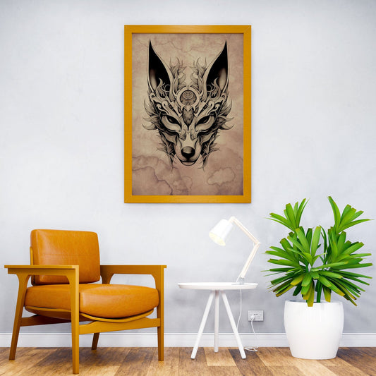 Kitsune Mask Stained No3 Asian Style Poster | Wall Art for Home & Office | High-Quality Print - High-Quality Visual Display
