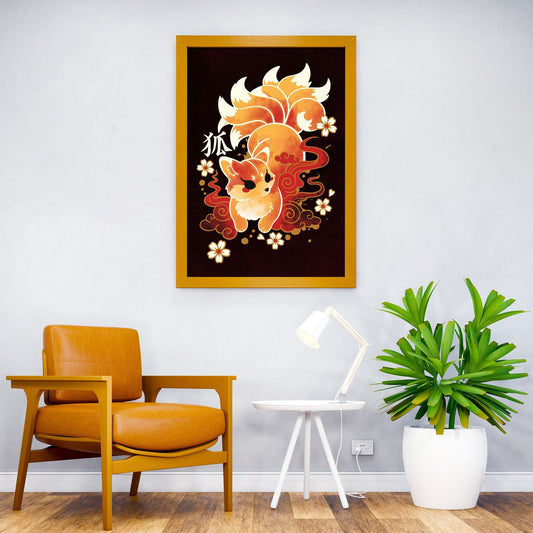 Kitsune fox kawaii Asian Style Poster | Wall Art for Home & Office | High-Quality Print - High-Quality Visual Display