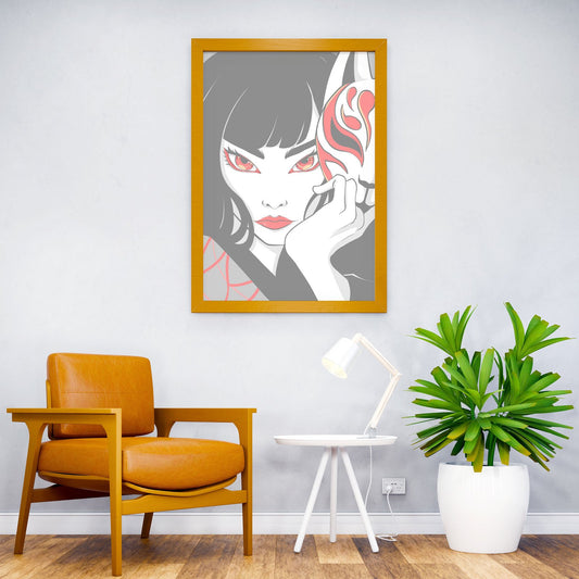 Kitsune woman Asian Style Poster | Wall Art for Home & Office | High-Quality Print - High-Quality Visual Display