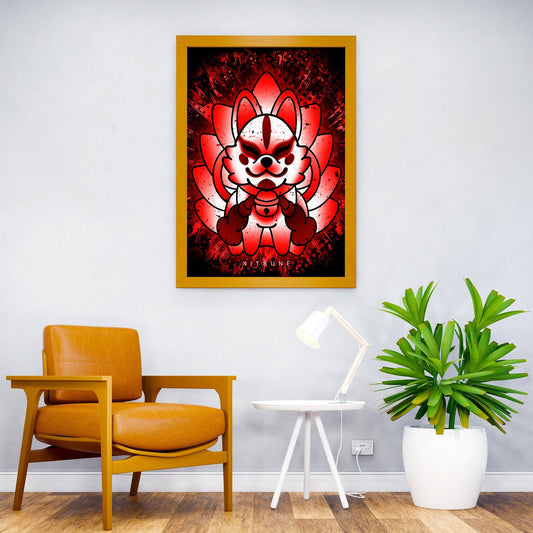 Kitsune Asian Style Poster | Wall Art for Home & Office | High-Quality Print - High-Quality Visual Display