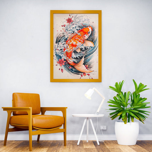 Koi Fish Japan Asian Style Poster | Wall Art for Home & Office | High-Quality Print - High-Quality Visual Display
