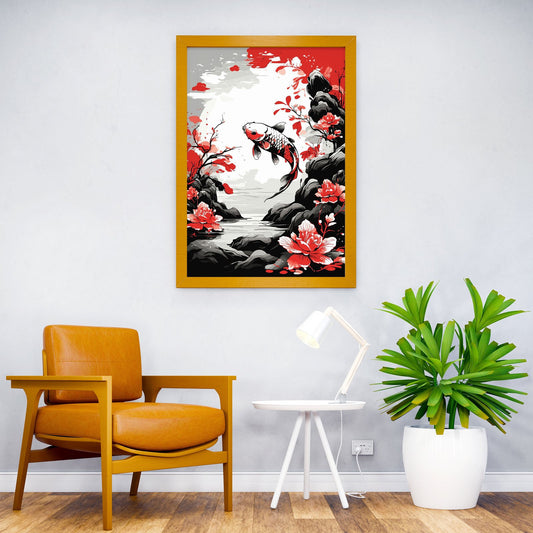 Koi Fish Japanese Art Asian Style Poster | Wall Art for Home & Office | High-Quality Print - High-Quality Visual Display