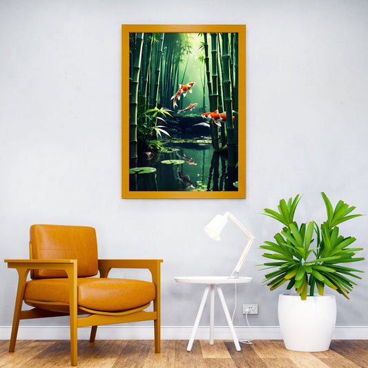 Koi fish jumping Asian Style Poster | Wall Art for Home & Office | High-Quality Print - High-Quality Visual Display