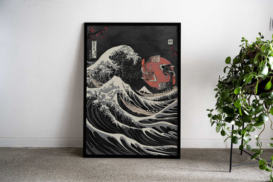 Koi fish yin yang hokusai Asian Style Poster | Wall Art for Home & Office | High-Quality Print - High-Quality Visual Display