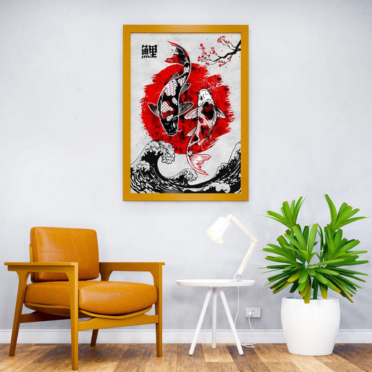 Koi Asian Style Poster | Wall Art for Home & Office | High-Quality Print - High-Quality Visual Display