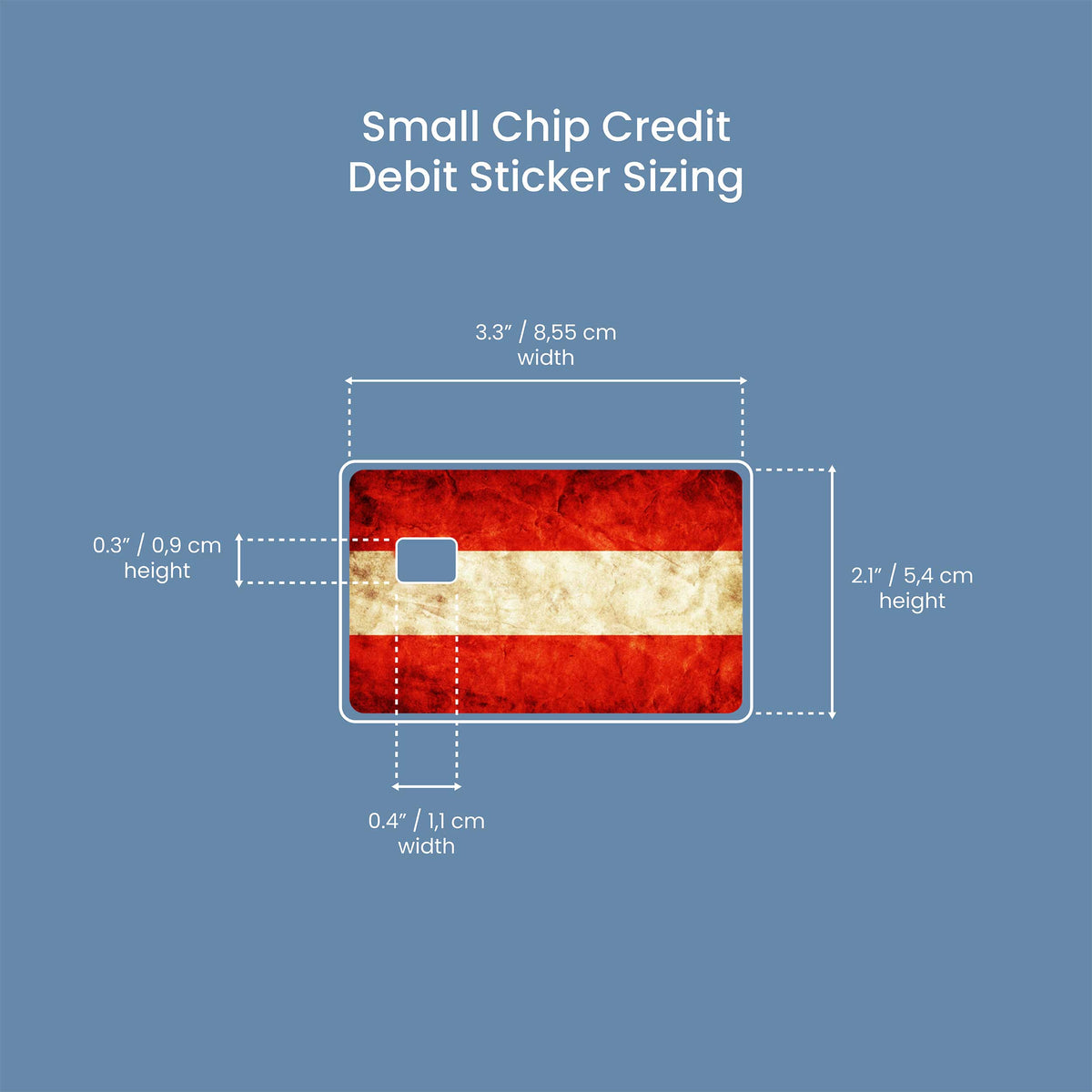 Austria Flag - Premium Vinyl Credit Card Skin Cover by Wonderwallsboutique