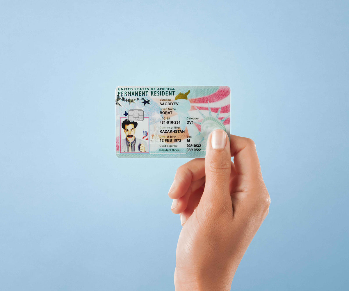 Borat ID - Premium Vinyl Credit Card Skin Cover by Wonderwallsboutique