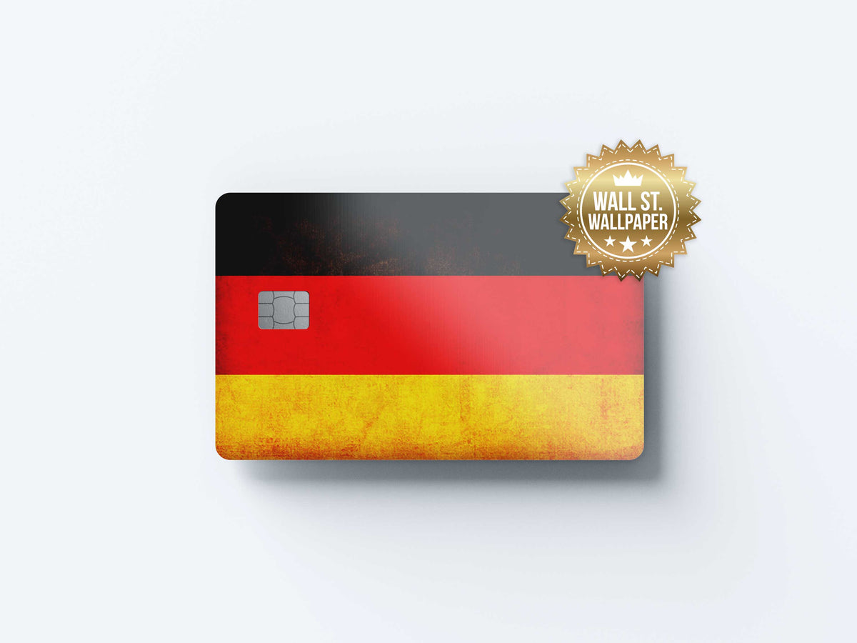 German Flag - Premium Vinyl Credit Card Skin Cover by Wonderwallsboutique