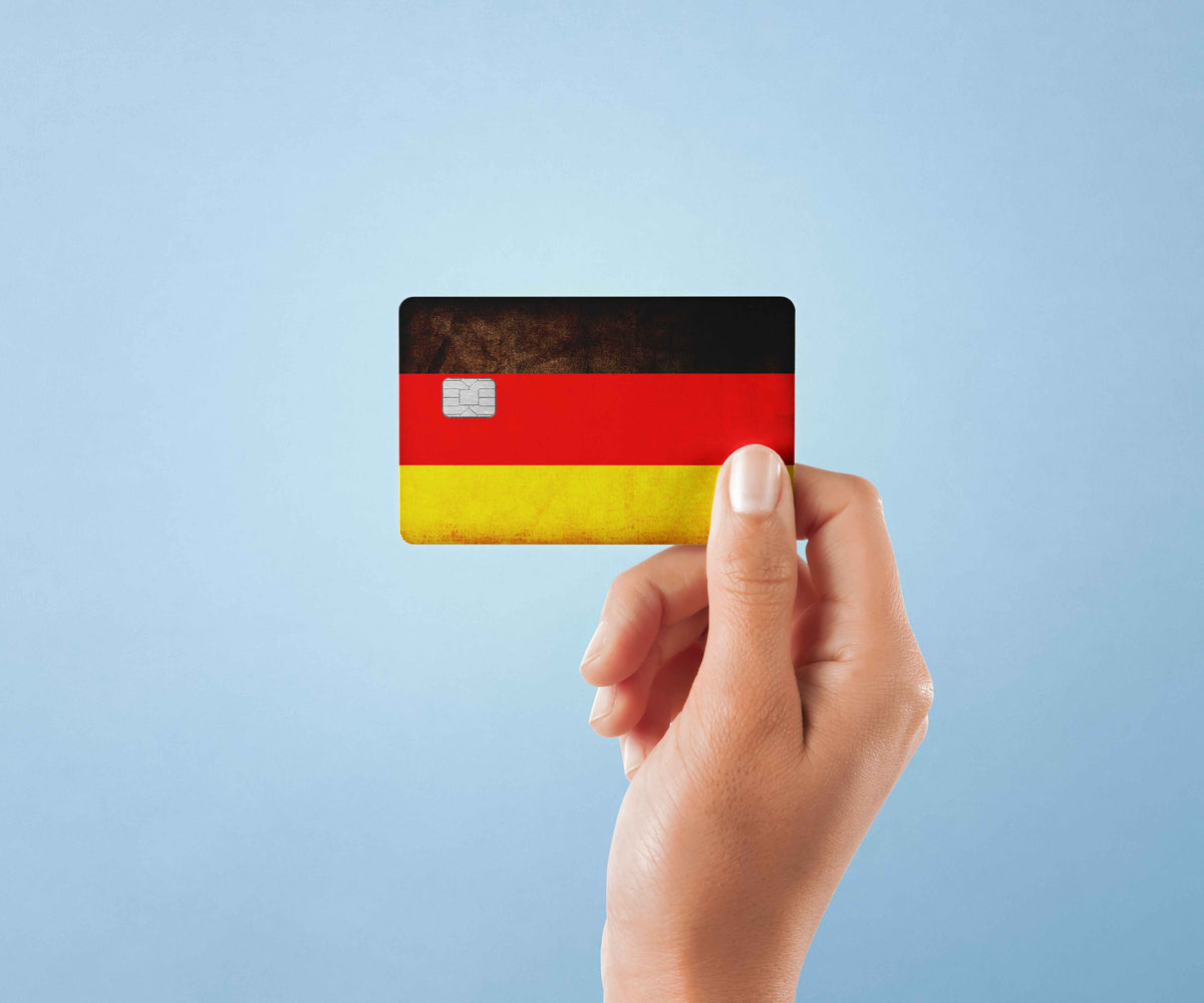 German Flag - Premium Vinyl Credit Card Skin Cover by Wonderwallsboutique
