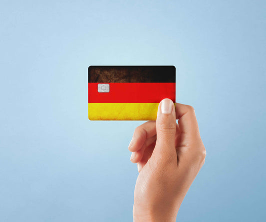 German Flag - Premium Vinyl Credit Card Skin Cover by Wonderwallsboutique