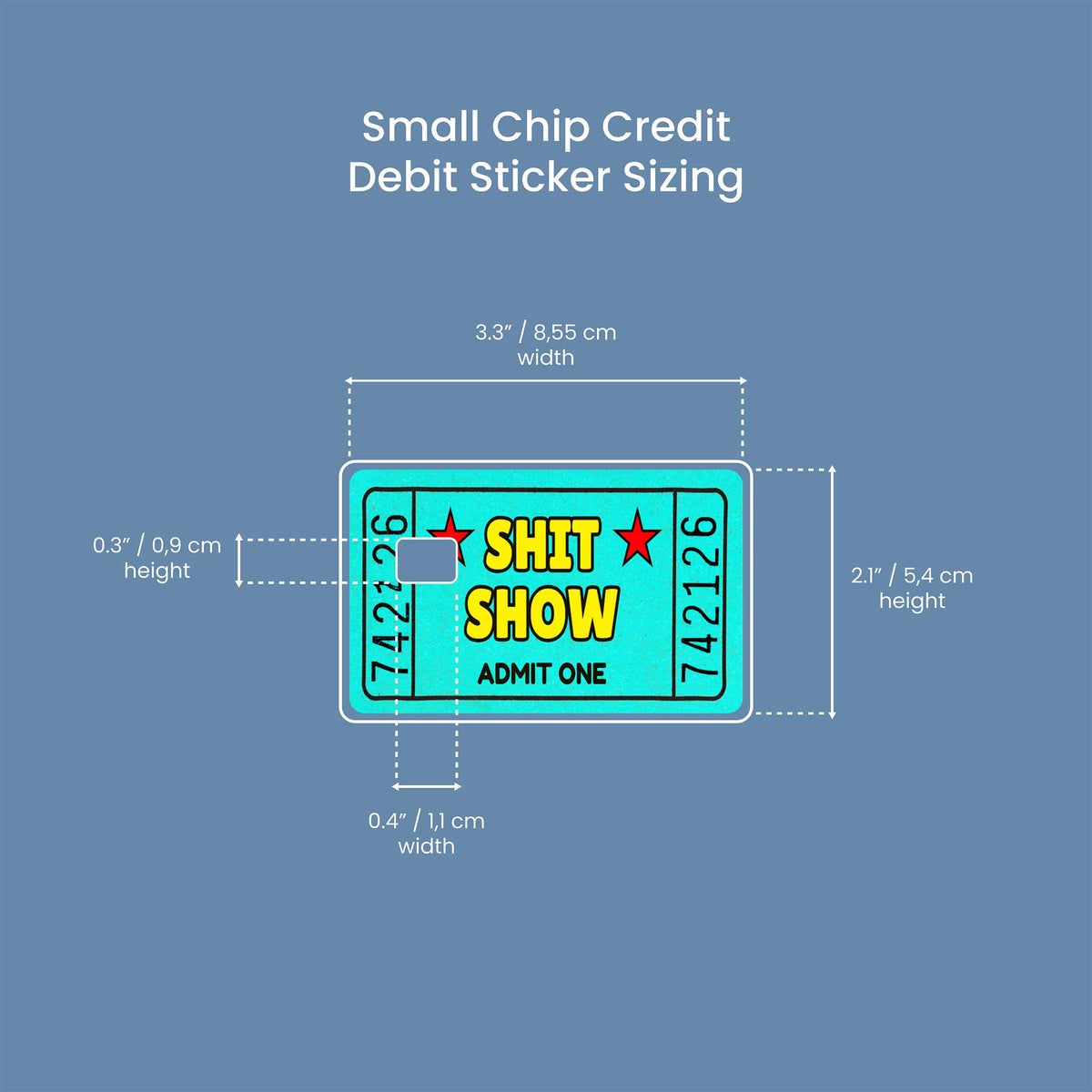 Shit Show - Premium Vinyl Credit Card Skin Cover by Wonderwallsboutique