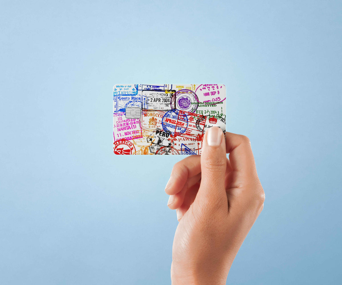 Stamps - Premium Vinyl Credit Card Skin Cover by Wonderwallsboutique
