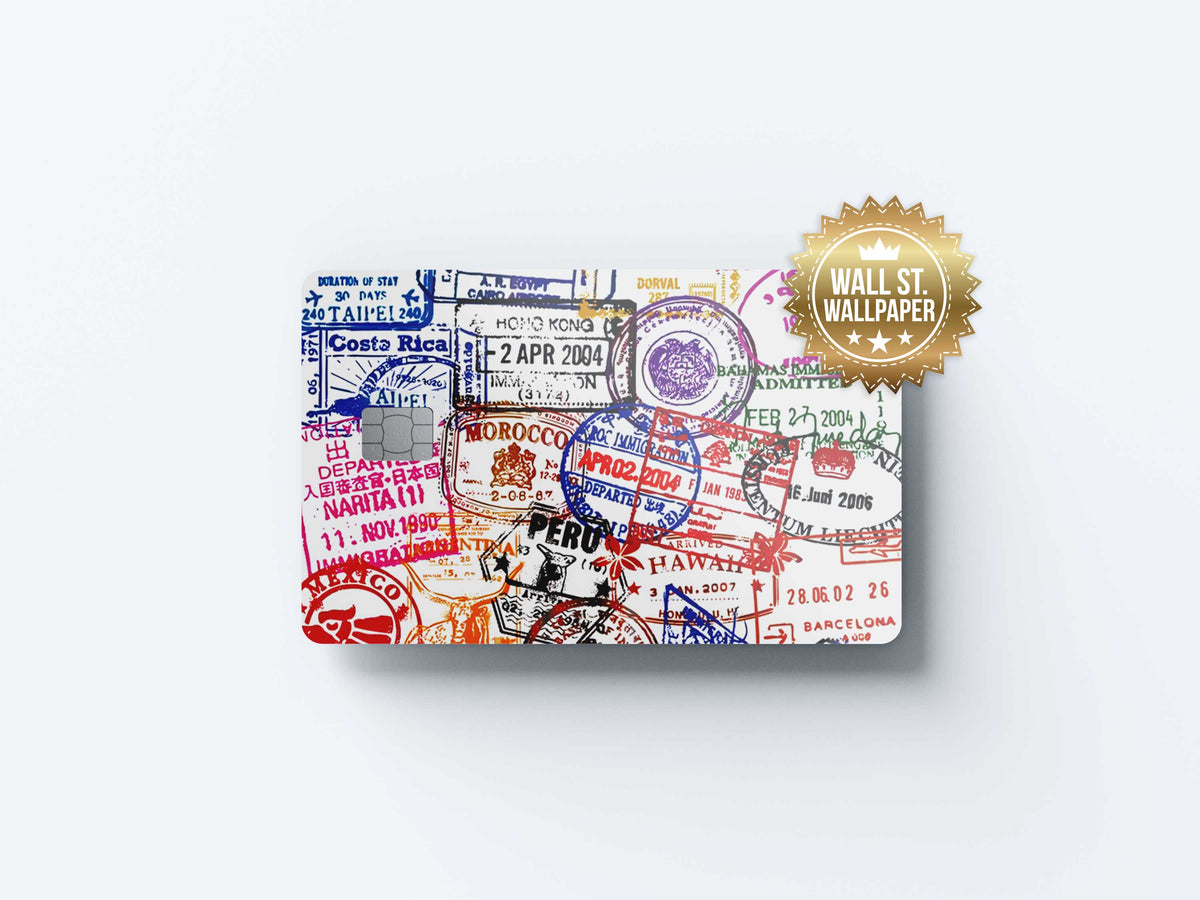 Stamps - Premium Vinyl Credit Card Skin Cover by Wonderwallsboutique