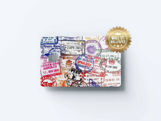 Stamps - Premium Vinyl Credit Card Skin Cover by Wonderwallsboutique