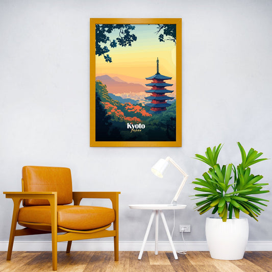 Kyoto Japan Pagoda Asian Style Poster | Wall Art for Home & Office | High-Quality Print - High-Quality Visual Display