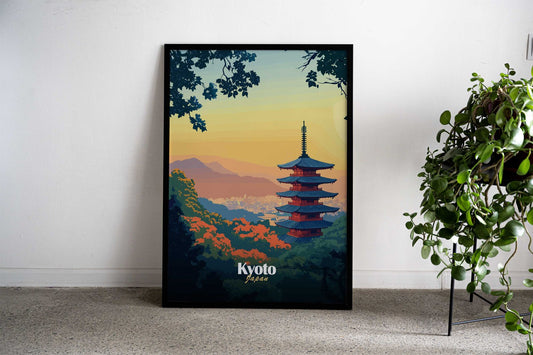 Kyoto Japan Pagoda Asian Style Poster | Wall Art for Home & Office | High-Quality Print - High-Quality Visual Display