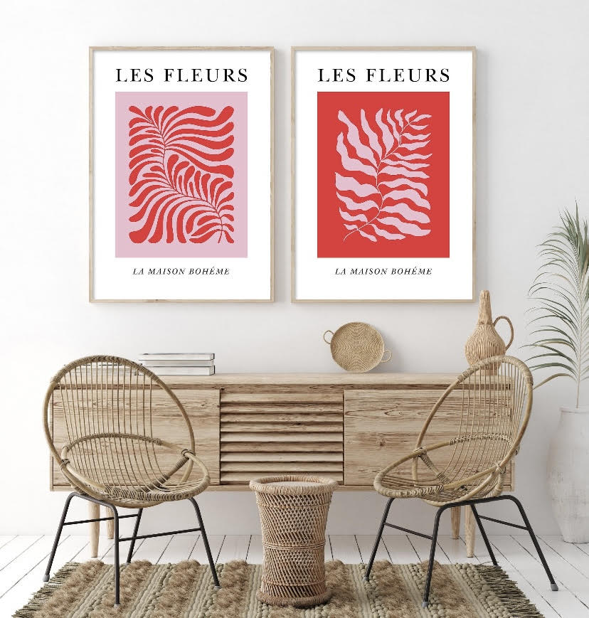 Matisse Pink and Red Floral Print Collection