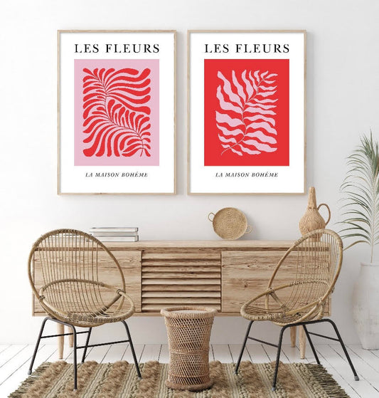 Matisse Pink and Red Floral Print Collection