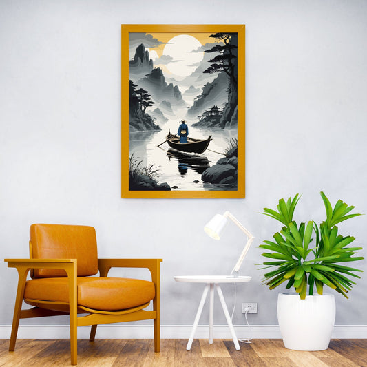 Lake in Japan Asian Style Poster | Wall Art for Home & Office | High-Quality Print - High-Quality Visual Display