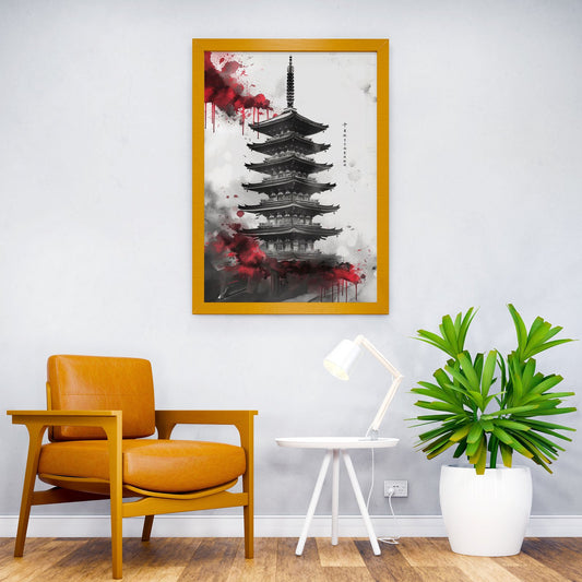 Landscape Asian Pagoda Asian Style Poster | Wall Art for Home & Office | High-Quality Print - High-Quality Visual Display