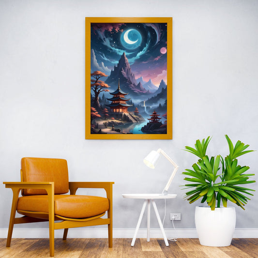 Landscape Mountain japan Asian Style Poster | Wall Art for Home & Office | High-Quality Print - High-Quality Visual Display