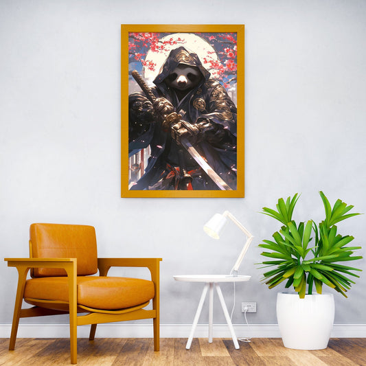 Lazy Samurai Sloth Sakura Asian Style Poster | Wall Art for Home & Office | High-Quality Print - High-Quality Visual Display