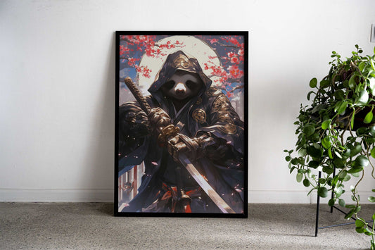 Lazy Samurai Sloth Sakura Asian Style Poster | Wall Art for Home & Office | High-Quality Print - High-Quality Visual Display